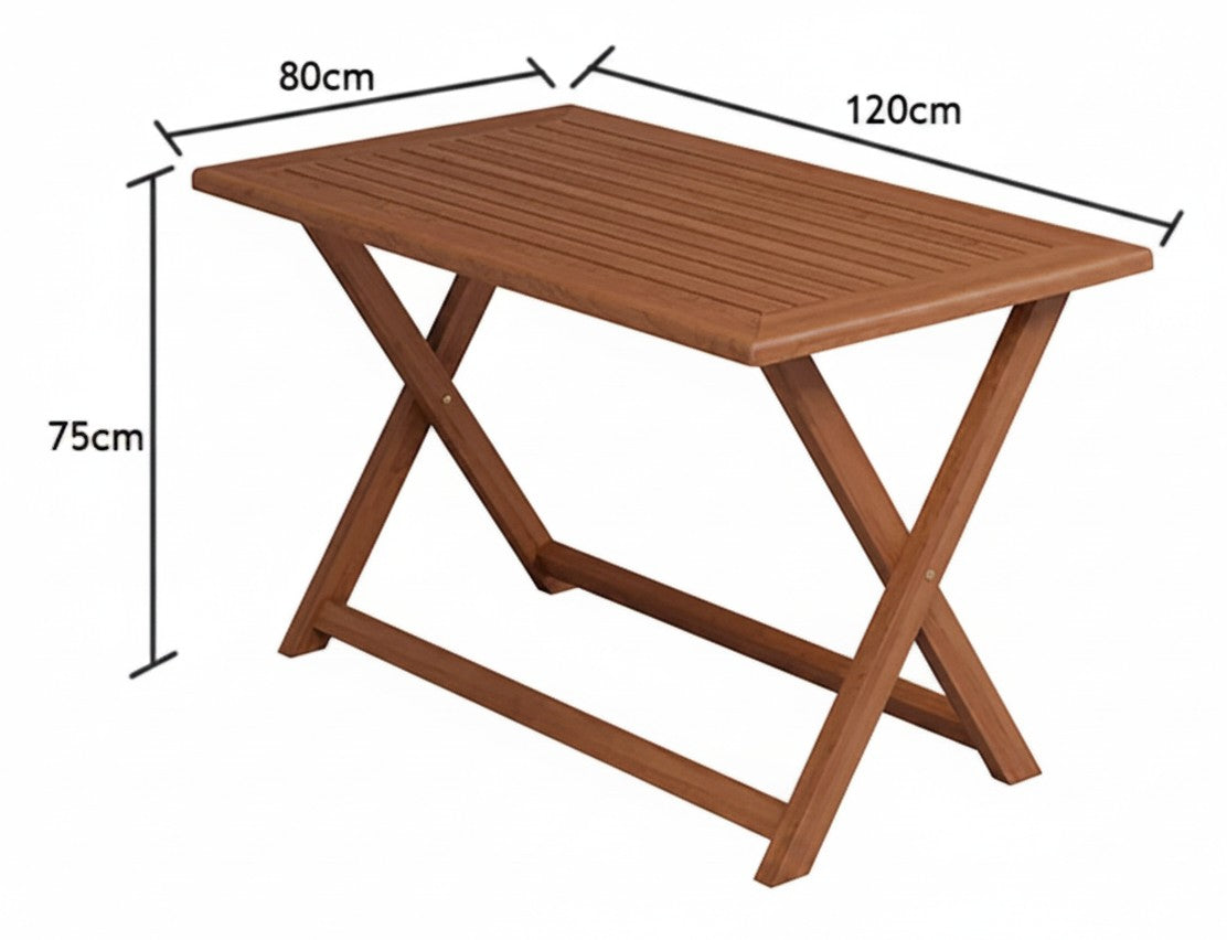 Karya Rectangular Folding Dining Table (Variant)