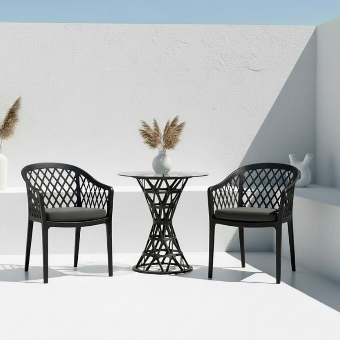 CASABLANCA KOLLU SANDALYE SİYAH